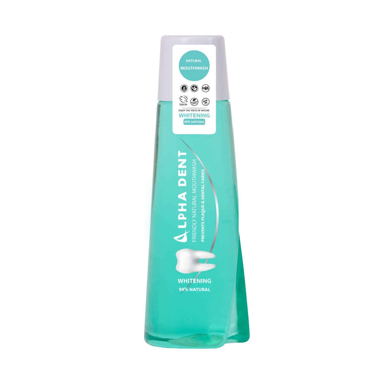 Bain de bouche blanchissant naturel sans alcool AlphaDent (x2)