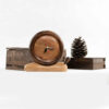 Horloge de Bureau Artisanale en Bois - Design Minimaliste