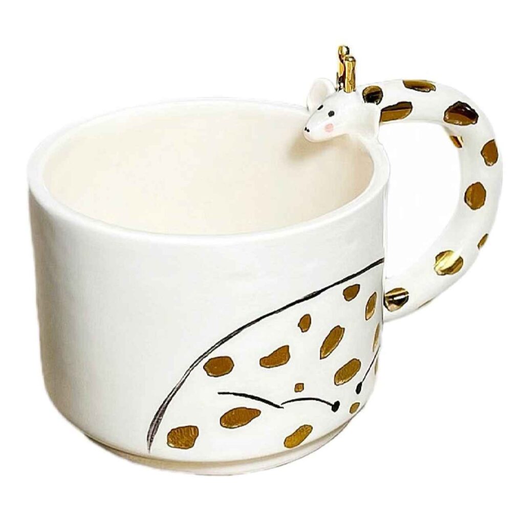 Tasse en céramique artisanale - Design Girafe