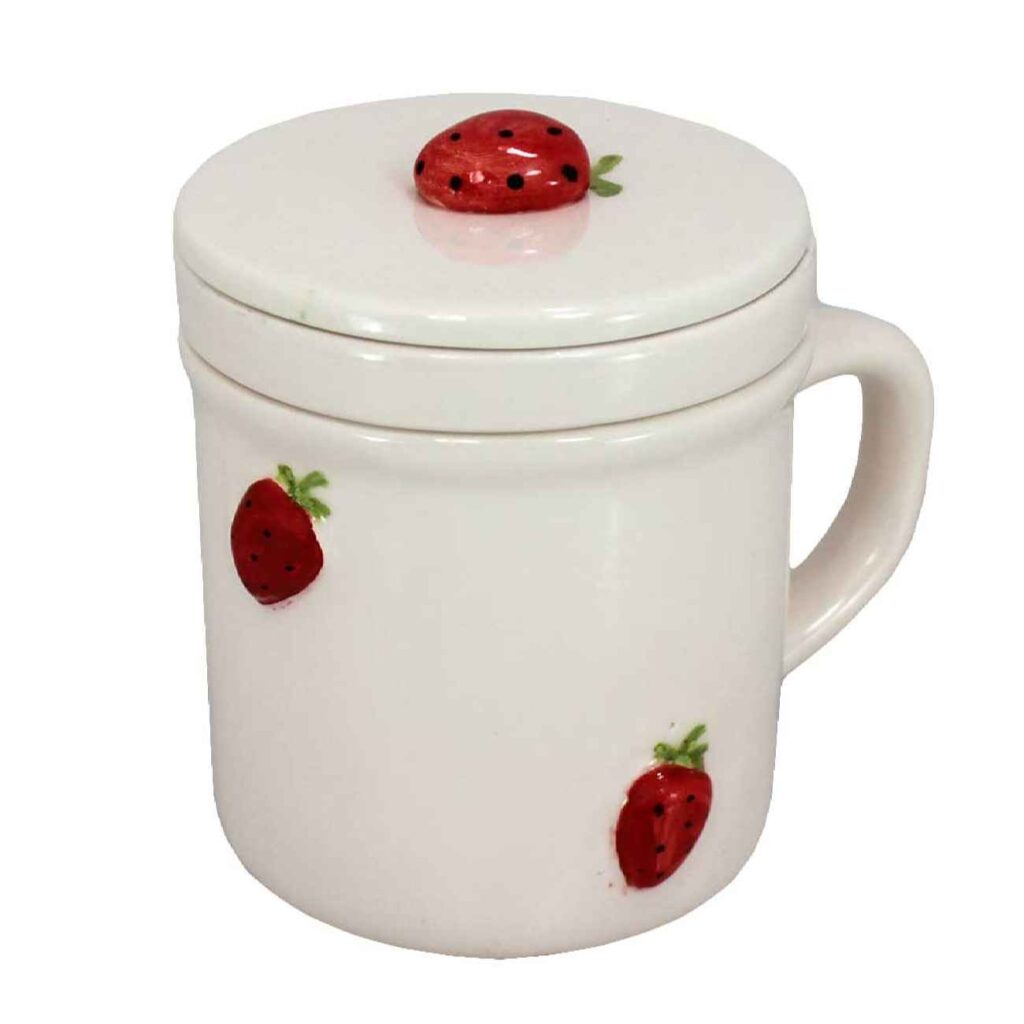 Tasse en céramique artisanale - Design Fraises