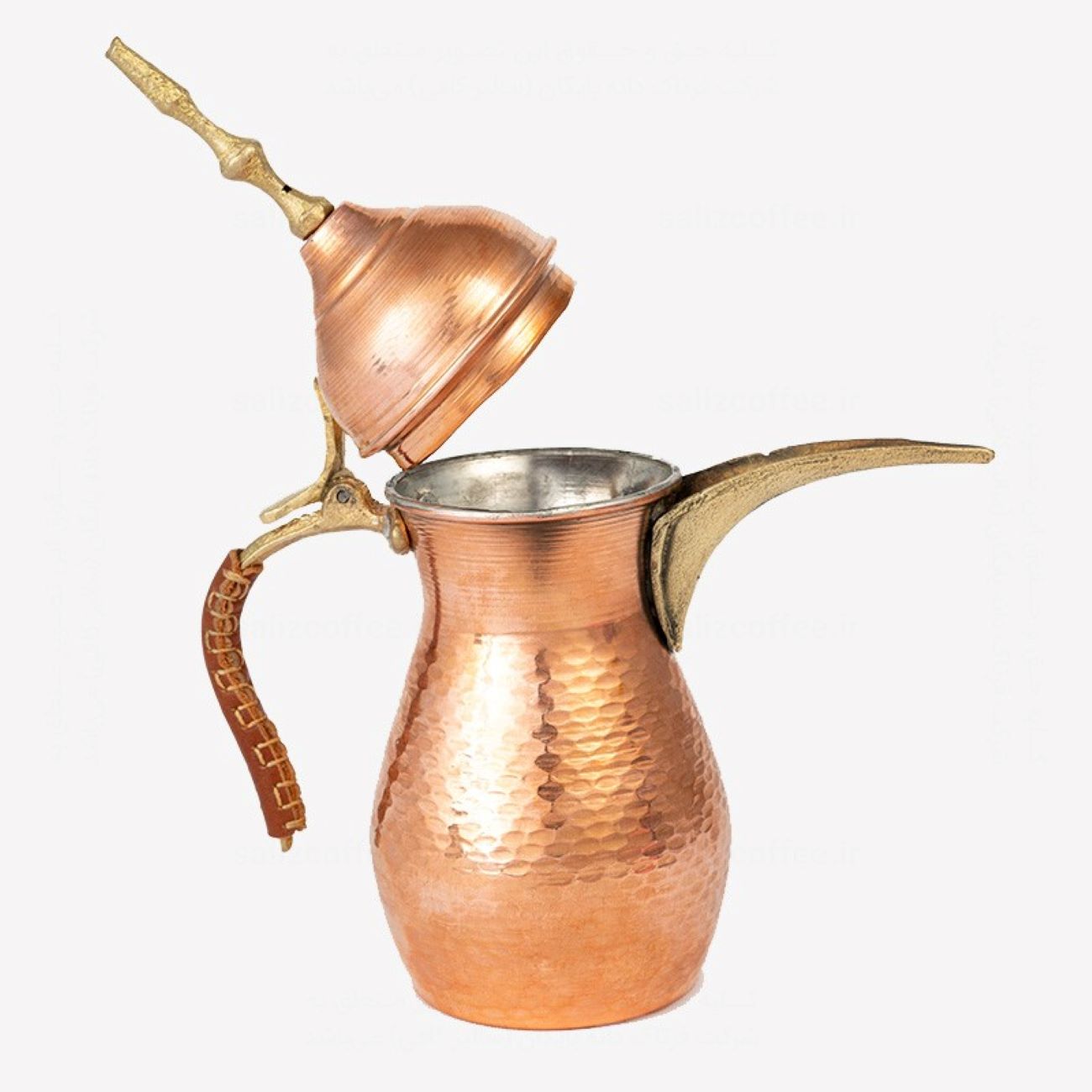Cafetière traditionnelle arabe en cuivre Baghdadi pour préparer le Qahwa et le café arabe - Modèle Dalia
