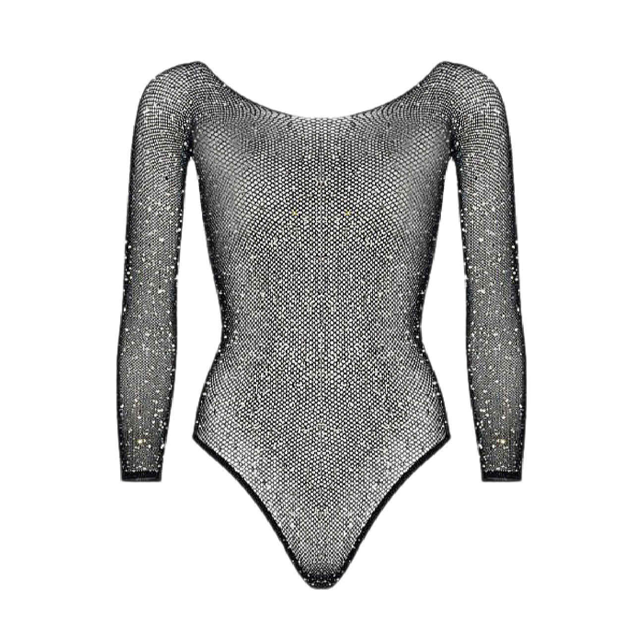 Bodysuit à manches longues pour femmes en noir – Tenue élégante pour cérémonies et fêtes