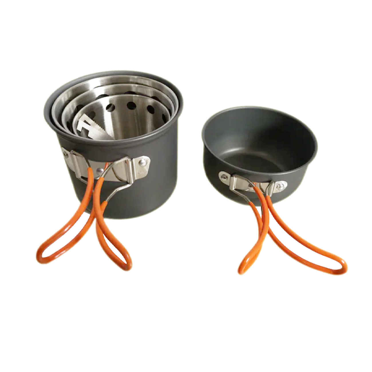 Feu de Camp pour Cuisine en Plein Air avec Vaisselle