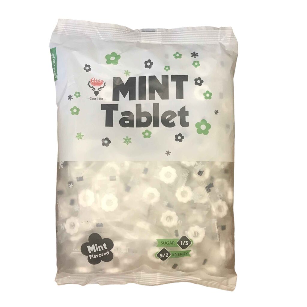 Bonbon menthe à la tablette avec design de fleurs – 500g