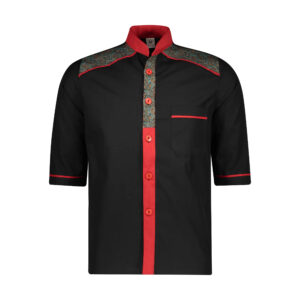 Veste de chef à manches courtes pour homme avec design Paisley