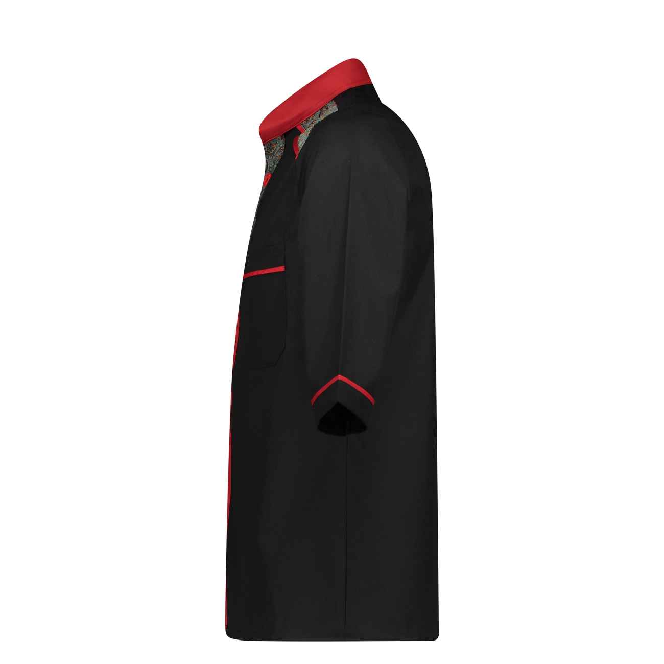 Veste de chef à manches courtes pour homme avec design Paisley