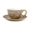 Service à thé artistique en porcelaine classique avec détails dorés – Expérience de dégustation sophistiquée et élégante
