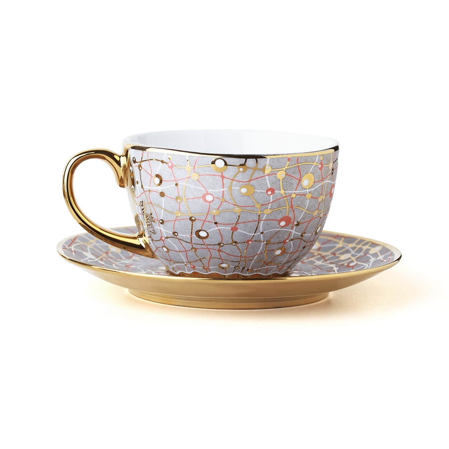 Service à thé artistique en porcelaine classique avec détails dorés – Expérience de dégustation sophistiquée et élégante