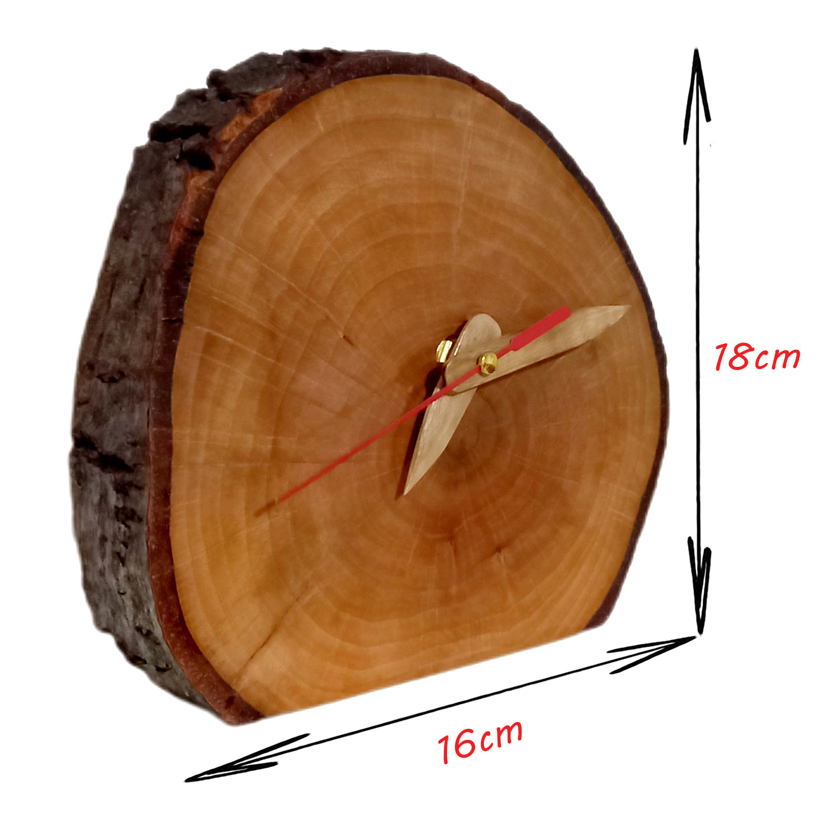 Horloge de Bureau en Bois Classique – Parfaite pour Maison ou Bureau