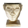 Sculpture en béton décoratif vase avec design de visage