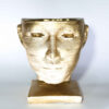 Sculpture en béton décoratif vase avec design de visage