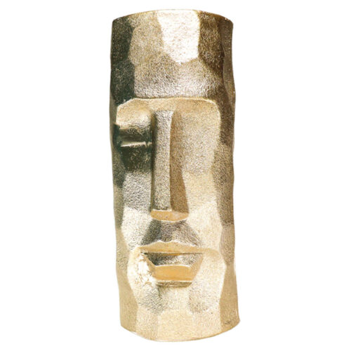 Sculpture en béton décoratif vase en doré