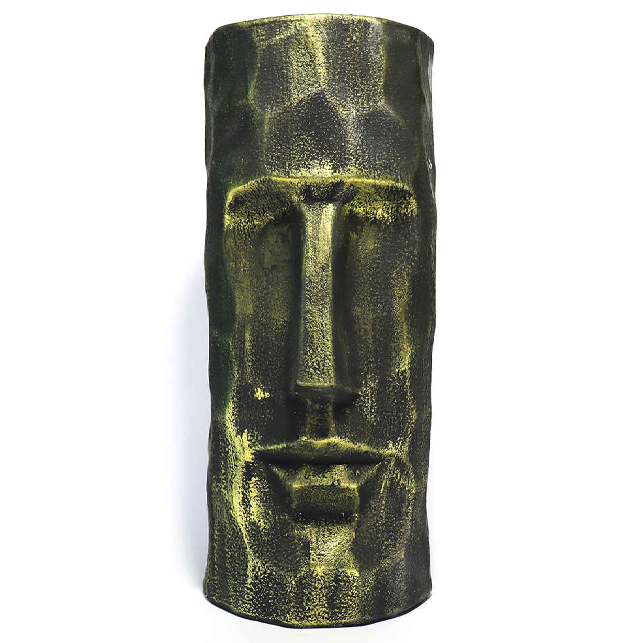 Sculpture en béton décoratif vase en doré