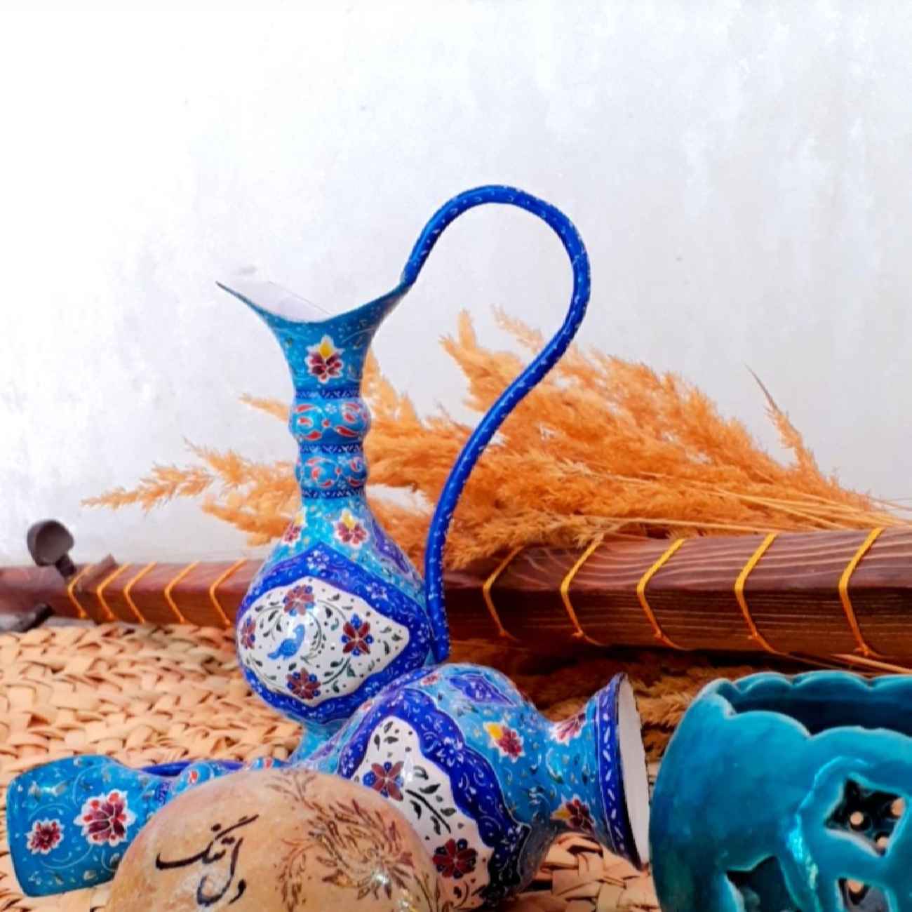 Pichet Décoratif avec Émail Persan Minakari