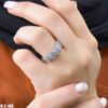 Bague délicate en argent pour femmes, classique et chic