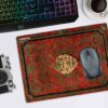 Tapis de souris avec design tapis persan en rouge