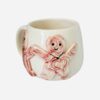 Tasse en céramique artistique - Design élégant pain d'épice en blanc