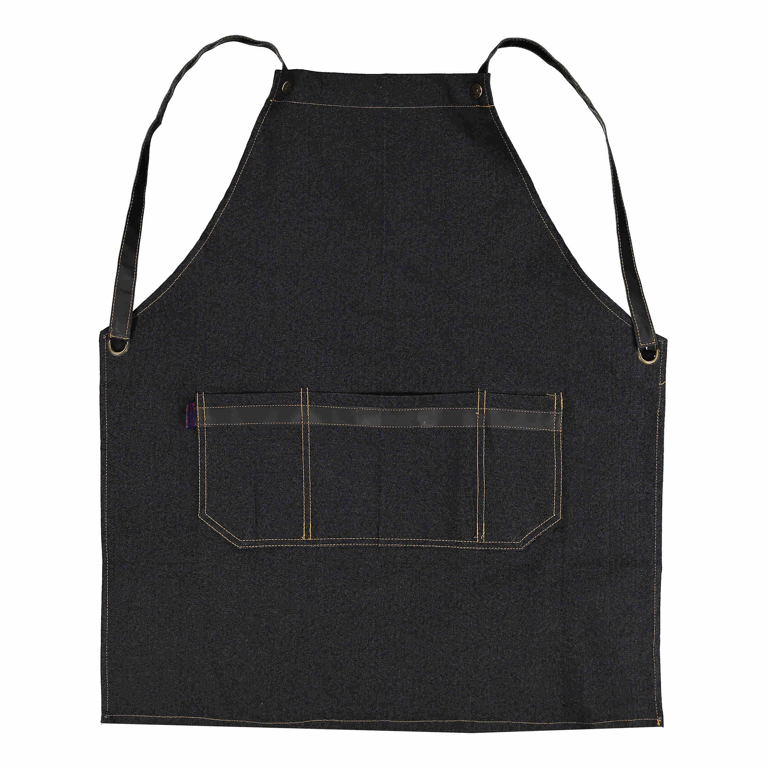 Tablier élégant de barista – Confort et chic en noir