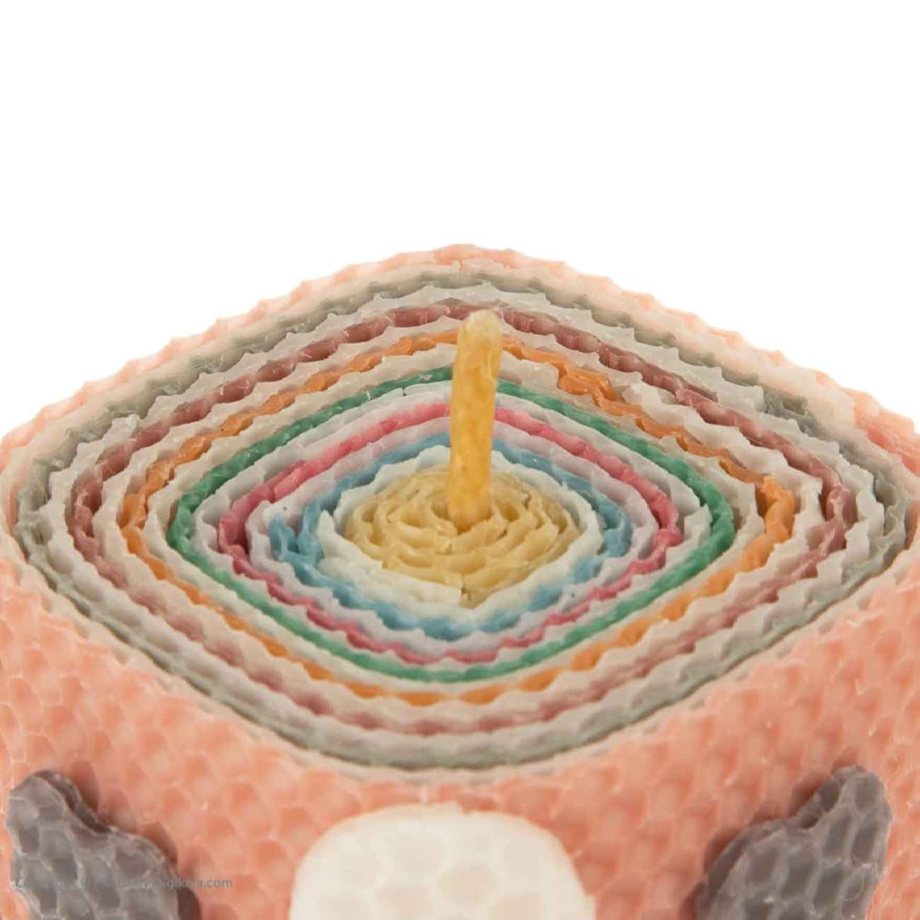 Bougie naturelle en cire d’abeille faite à la main élégante