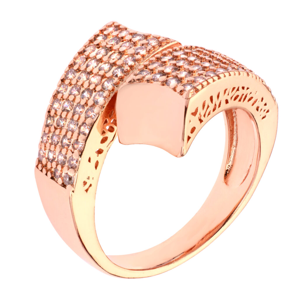 Bague élégante en laiton pour femme – Finition bronze