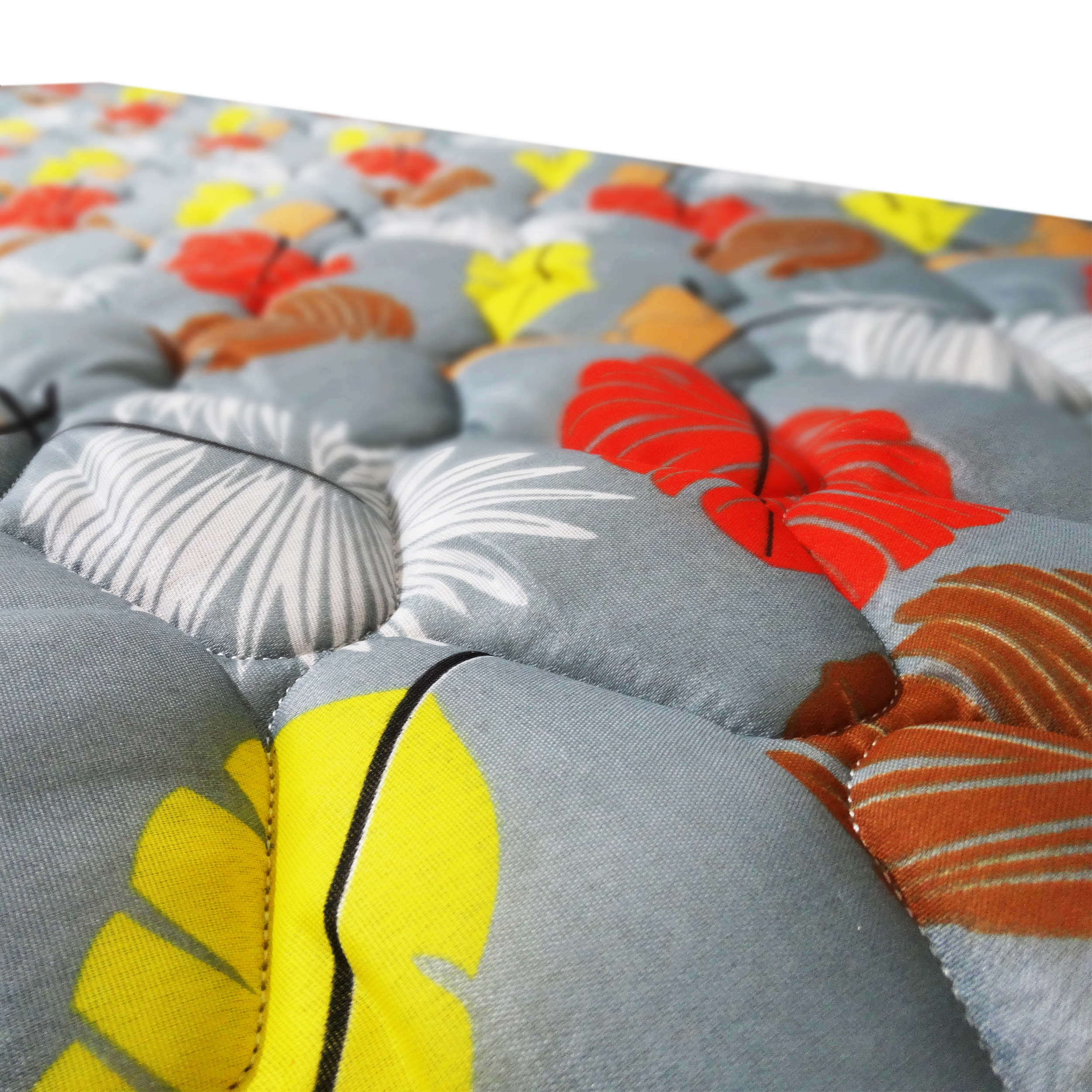 Matelas de sol élégant taille simple avec motif de feuilles