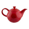 Théière de service en porcelaine élégante rouge