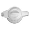 Théière de service en porcelaine élégante avec chauffe-théière en blanc