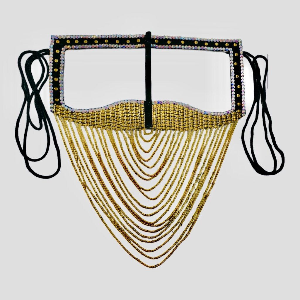 Burqa Omanienne Fait à la Main Élégant en Strass - Burqa du Golfe