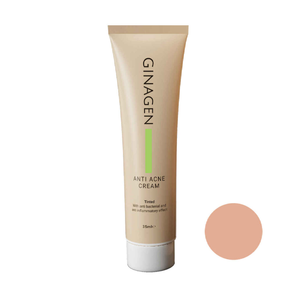 Crème Anti-Acné Teintée Ginagen 35 ml - Beige Clair - Effet Antibactérien
