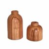 Vases miniatures en bois décoratifs, adaptés à une maison rustique ou moderne – Lot de 2.
