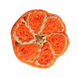 Bougie naturelle en cire d’abeille faite à la main avec design orange