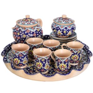 Service à Thé et Café Persan Fait Main avec Motif Minakari