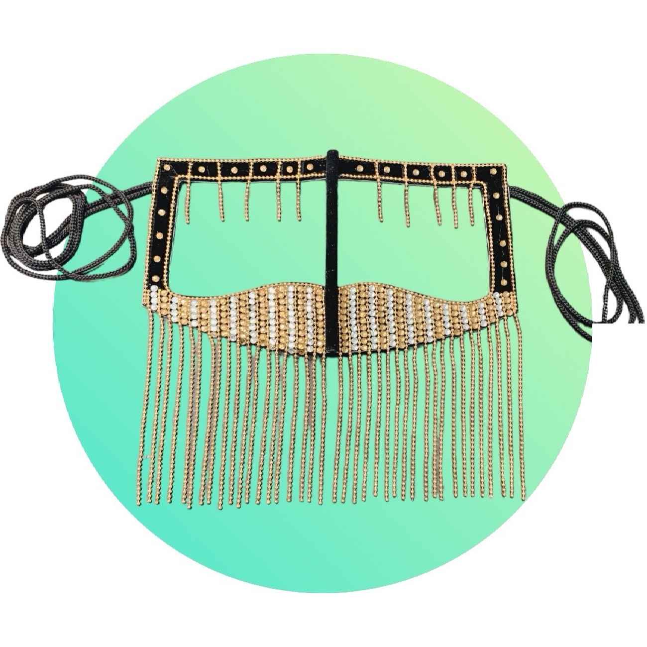 Burqa Omanienne Fait à la Main – Burqa du Golfe en Strass