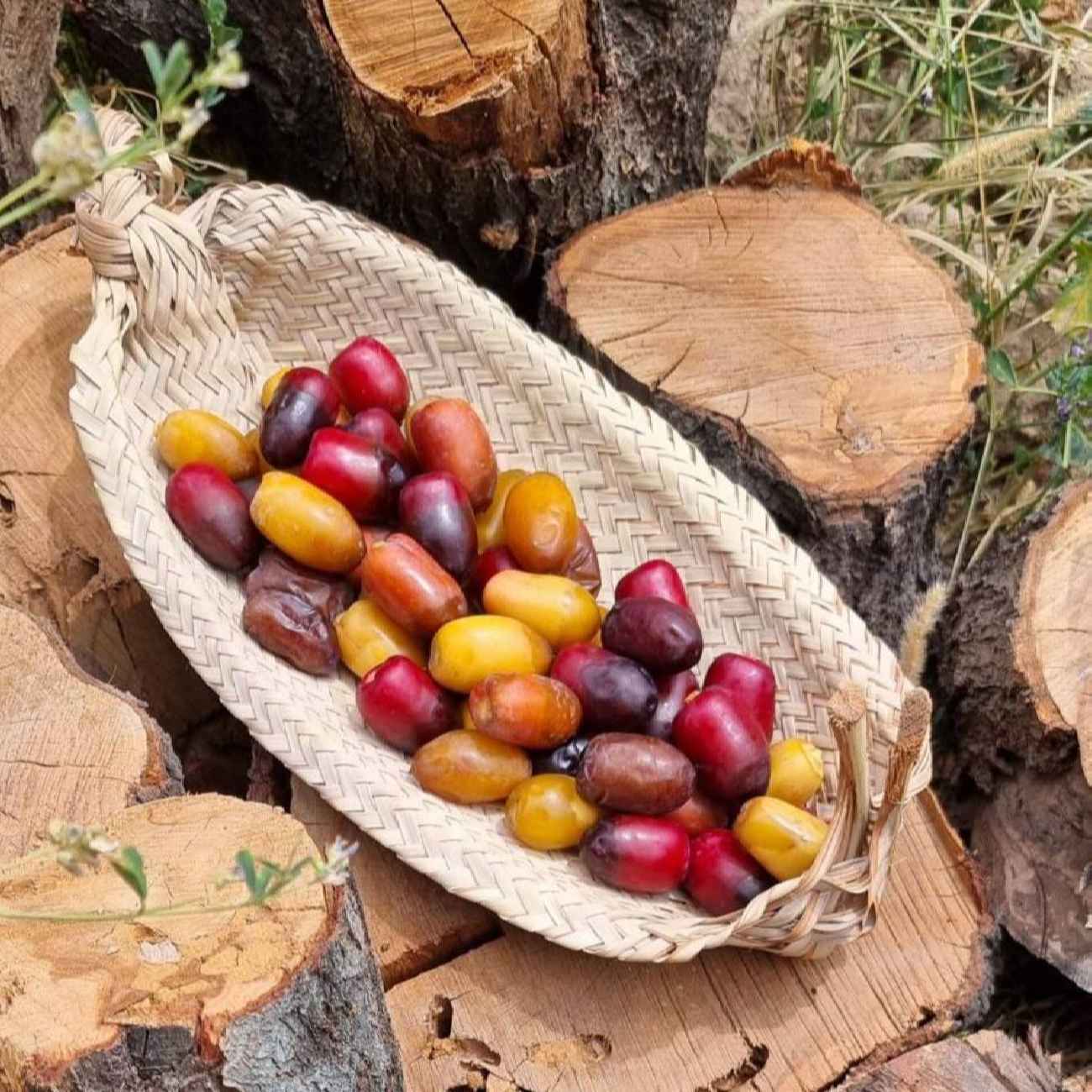Panier en osier tissé à la main, design polyvalent avec poignées