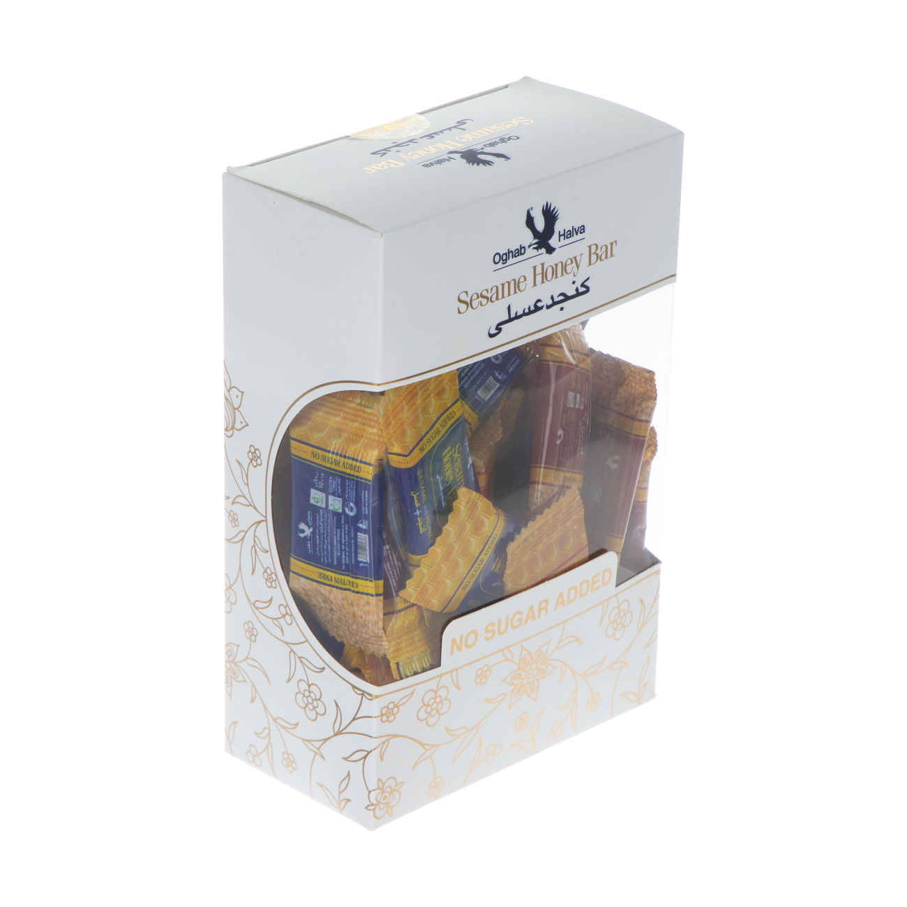 En-cas de sésame au miel par Oghab Halva - Une alternative saine au sucre, paquet de 32 (10g chaque)