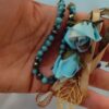 Ensemble Cadeau Islamique : Perles de Prière Décoratives Ornées de Fleurs en Ruban