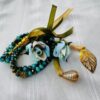 Ensemble Cadeau Islamique : Perles de Prière Décoratives Ornées de Fleurs en Ruban
