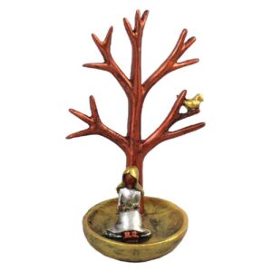 Porte-bijoux original et organisateur avec design arbre & fille