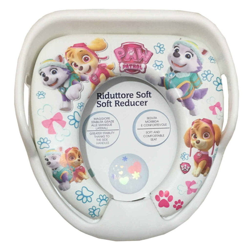 Kid's Toilet Training Seat - Paw Patrol Design, Plastic and Fabric