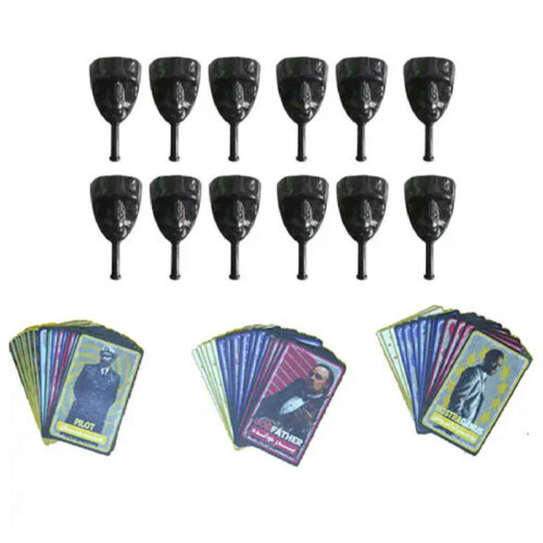 Pack de Jeu Mafia avec Masques et Cartes – 12 Masques Inclus et Trois Scénarios