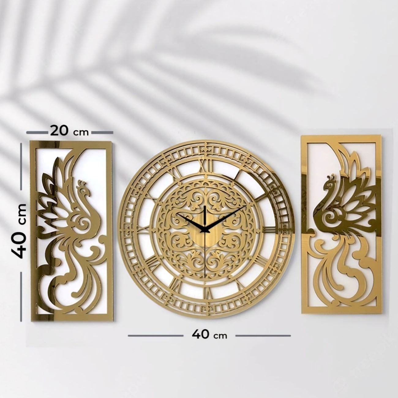 Ensemble moderne d’horloges murales en 3 pièces Simurgh