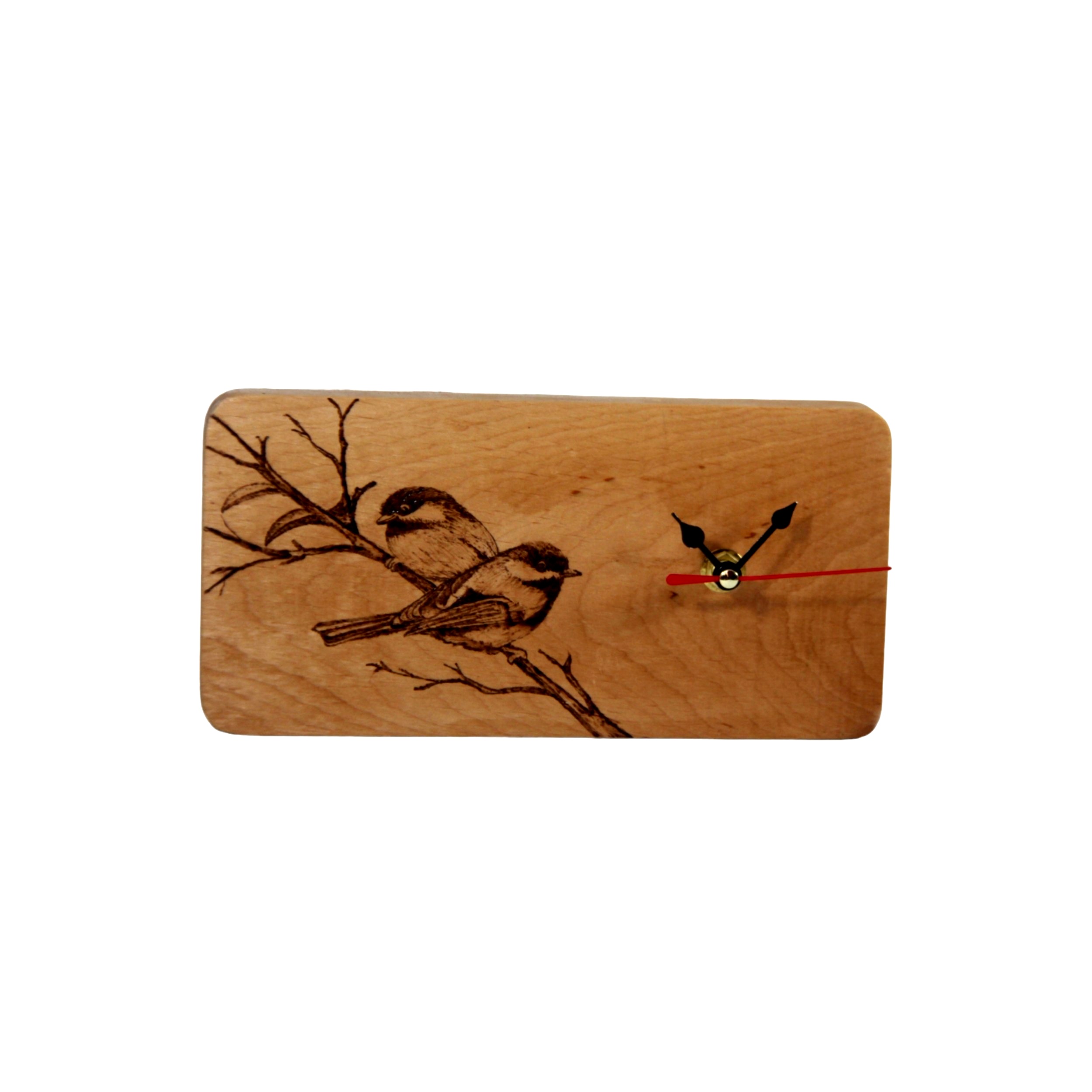 Horloge de Bureau Artisanale en Bois - Design Minimaliste