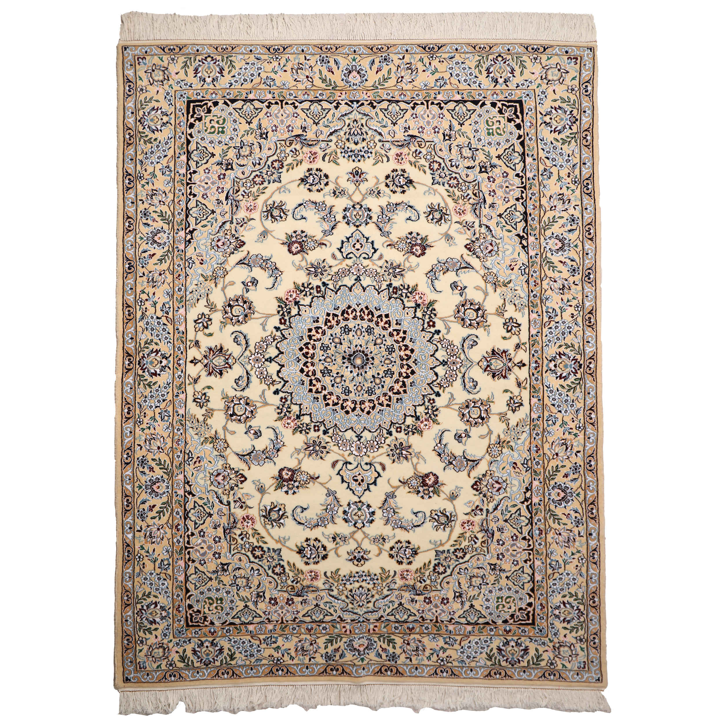 Tapis persan original avec laine noué à la main à Ispahan Lachak Toranj