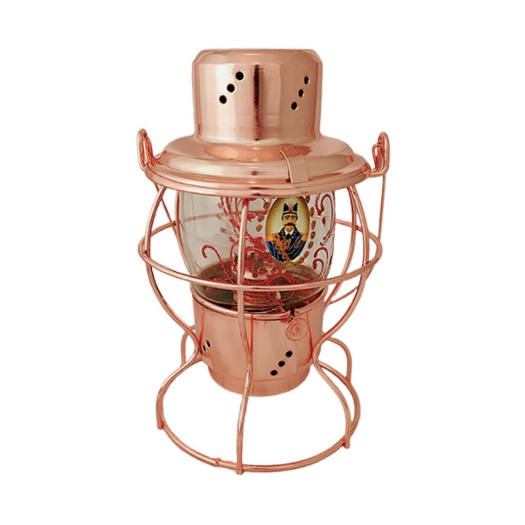 Lampe à huile en cuivre persan – traditionnelle et martelée