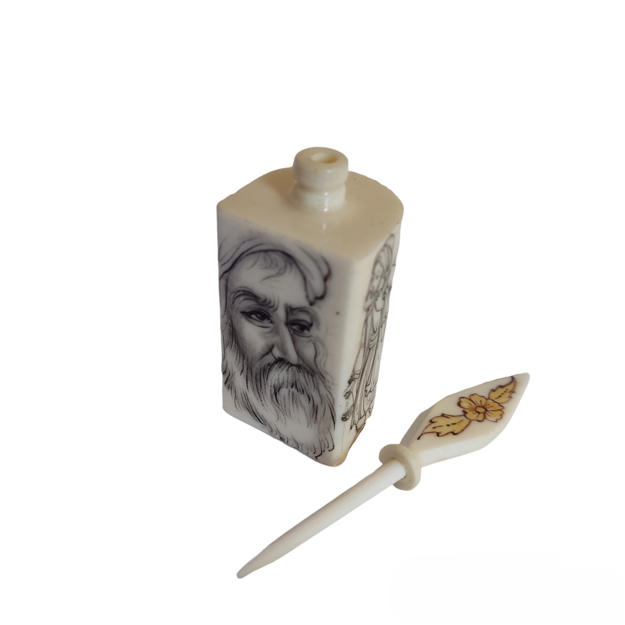 Porte-Khol Persan ou Contenant à Khol en Os de Chameau (Surma Dani)