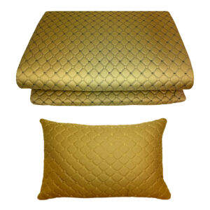 Matelas de sol taille simple avec oreiller en or