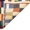 Tapis Gabbeh persan en laine tissé à la main authentique dans le Fars, à carreaux