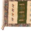 Tapis runner Gabbeh persan en laine tissé à la main dans le Fars, motifs animaux et arbres