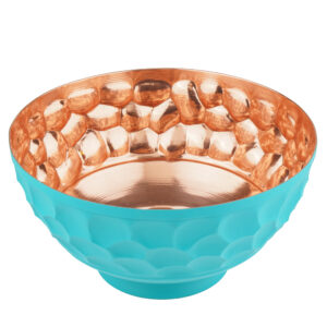 Coupe persane en cuivre fabriquée à la main en turquoise