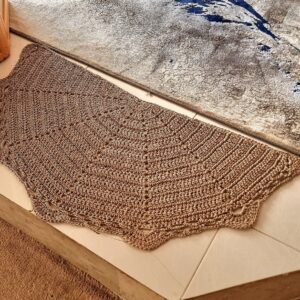 Tapis de sol macramé bohème persan marron tissé à la main